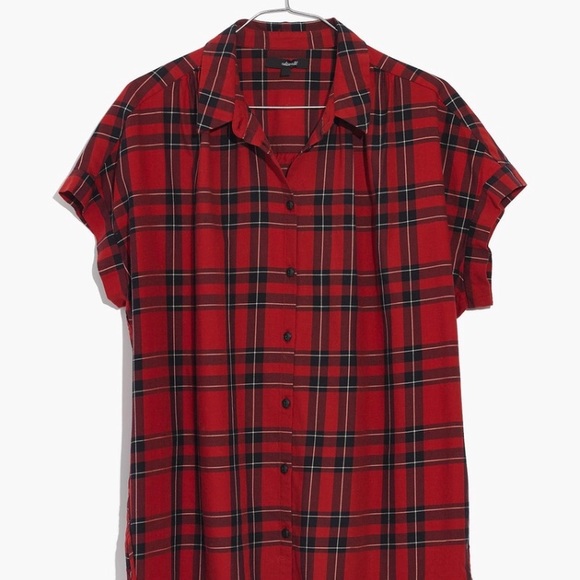Madewell Tops - < Madewell > plaid shirt short sleeves